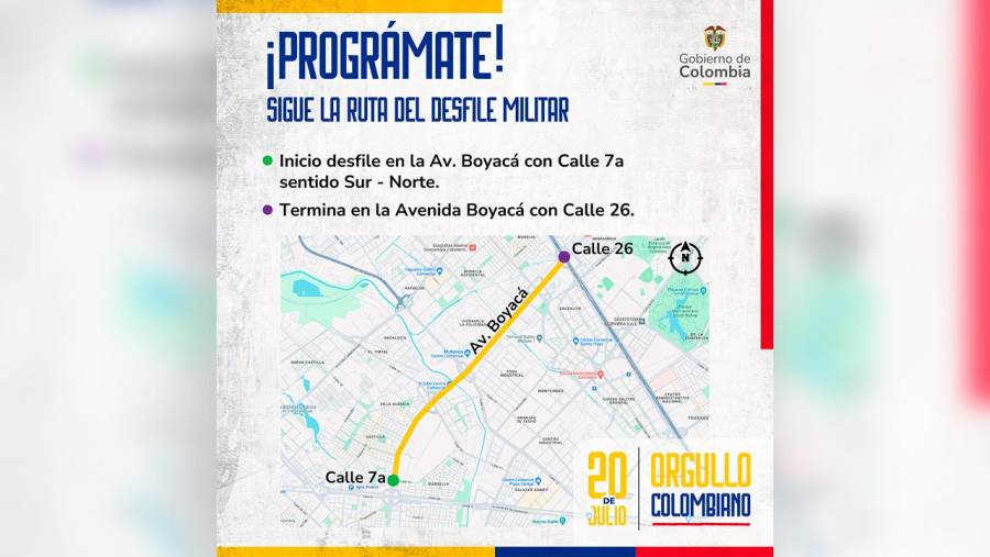 Por primera vez, el Desfile del 20 de Julio hará presencia en barrios populares del sur de Bogotá y en otras 37 ciudades