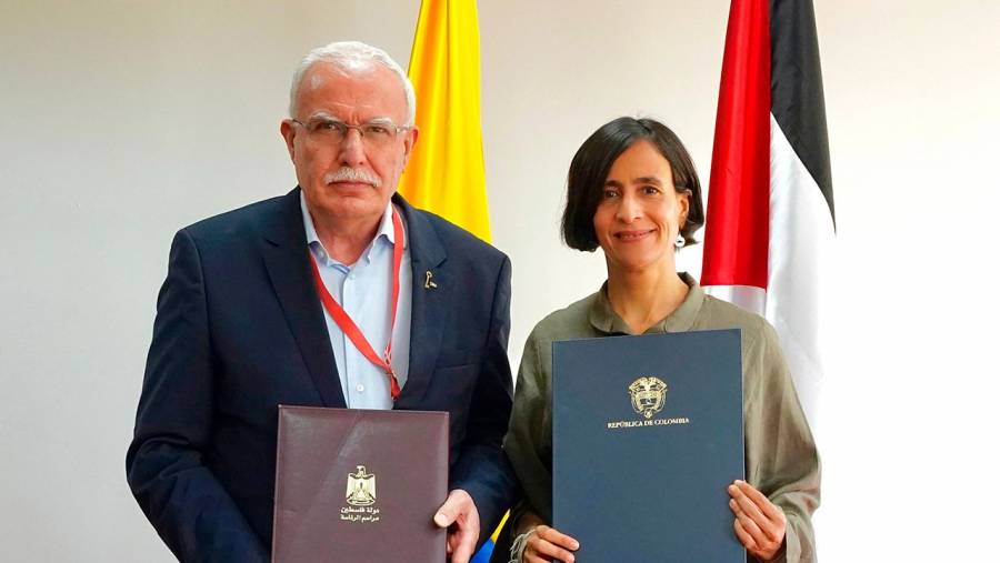 Colombia y Palestina sellan acuerdo para fortalecer cooperaci&oacute;n ambiental