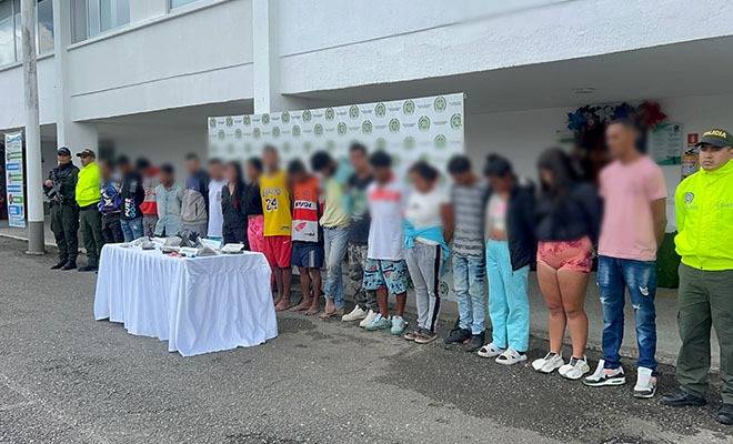 Capturados 18 personas por el tráfico de drogas en Popayán