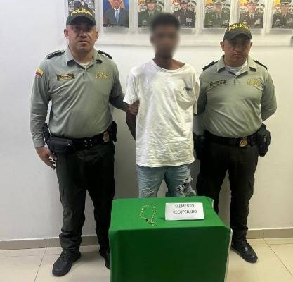 En operativos contra el hurto, Policía de Turismo captura a presunto delincuente por el robo de una cadena de oro