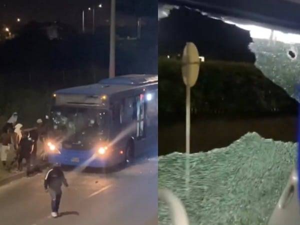 Disturbios en el oriente de Cali dejan buses del MÍO y patrulla vandalizados