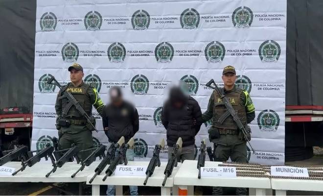 Arsenal b&eacute;lico iba rumbo a la frontera