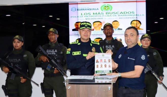 La Policía Metropolitana de Barranquilla y la Alcaldía Distrital, lanzan cartel de los más buscados en la lucha contra el crimen organizado