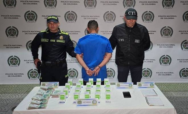 Con 19 frascos de ketamina fue capturado 
