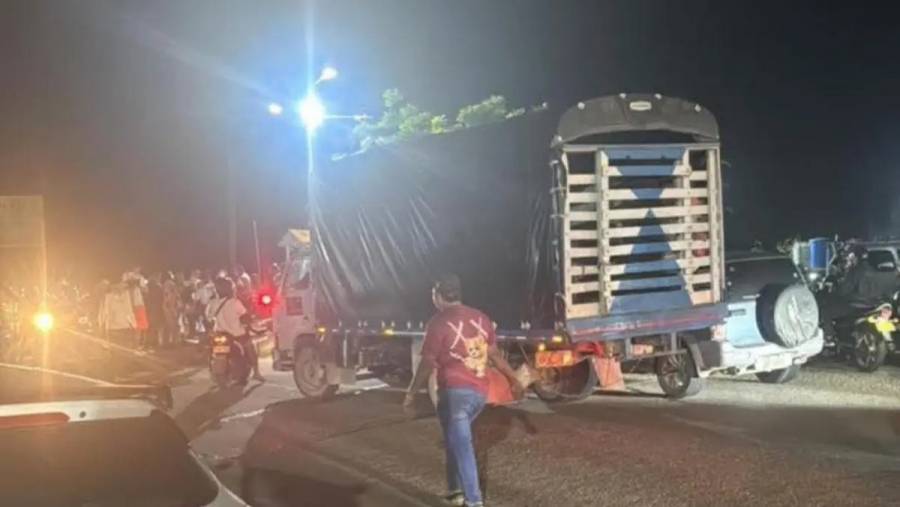 Bloqueo en la vía Cúcuta–El Zulia por protesta de mineros y transportadores