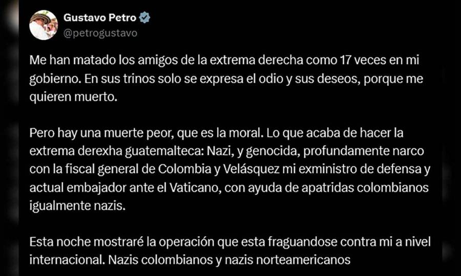 Presidente Petro denunciará operación internacional en su contra: 