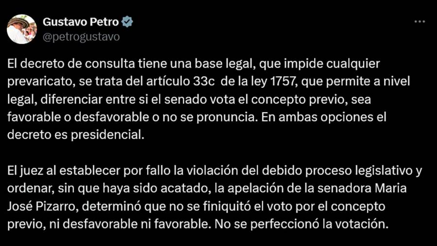 Petro dijo que iba a congelar la Consulta Popular si el Senado aprobaba Reforma Laboral, pero Congreso dilató el trámite del proyecto