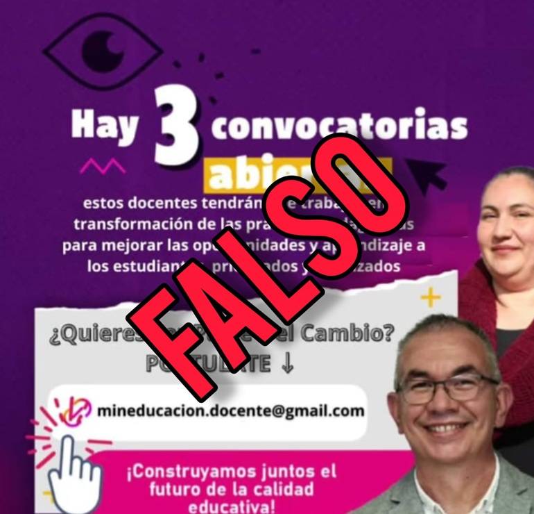 ¡Cuidado! No se deje engañar por falsas convocatorias laborales a nombre del Ministerio de Educación Nacional