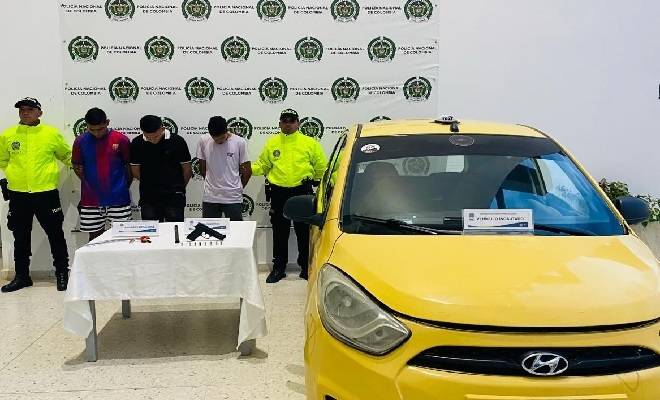 Tres capturados en Valledupar con pistola traum&aacute;tica y munici&oacute;n modificada