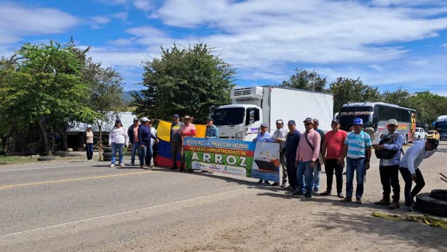 Bloqueos del paro arrocero afectan 3,3 millones de toneladas y 303 mil viajes