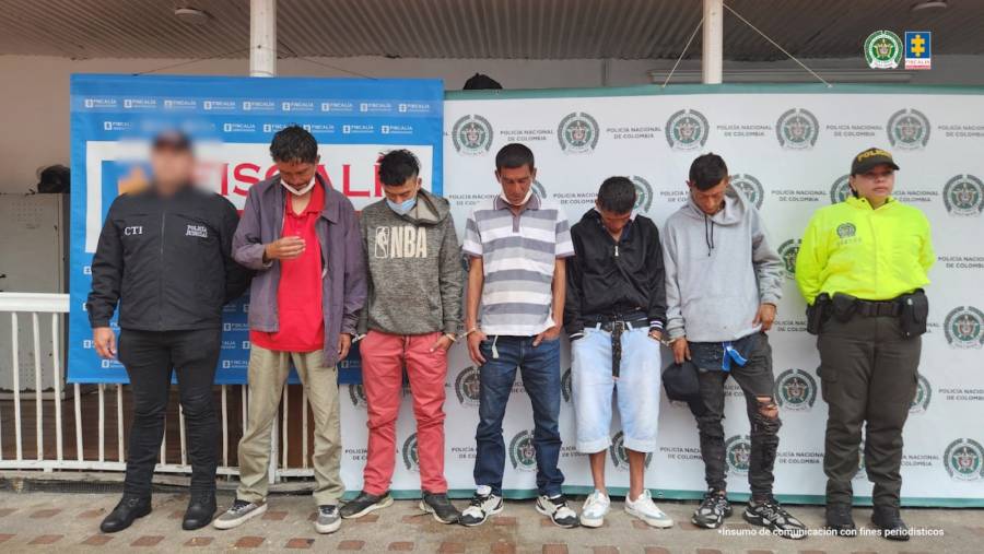 A la c&aacute;rcel cinco presuntos integrantes del grupo criminal Los Magn&iacute;ficos, dedicado al narcomenudeo en Santa Rosa de Cabal