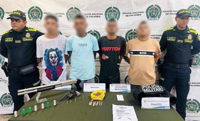 Capturados cuatro presuntos integrantes del grupo delincuencial 